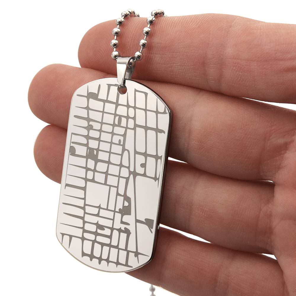 Personalized Baptized Map Necklace