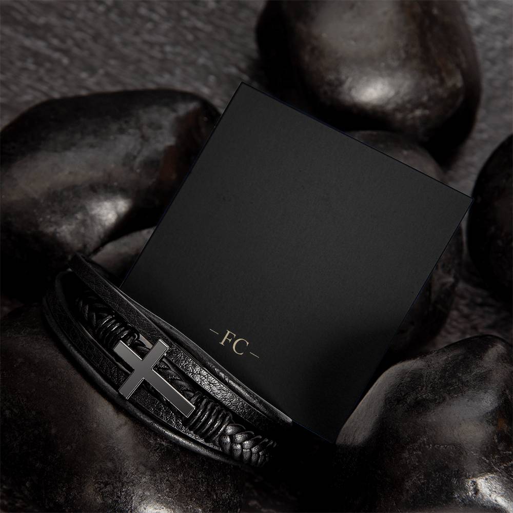 Cross Leather Bracelet