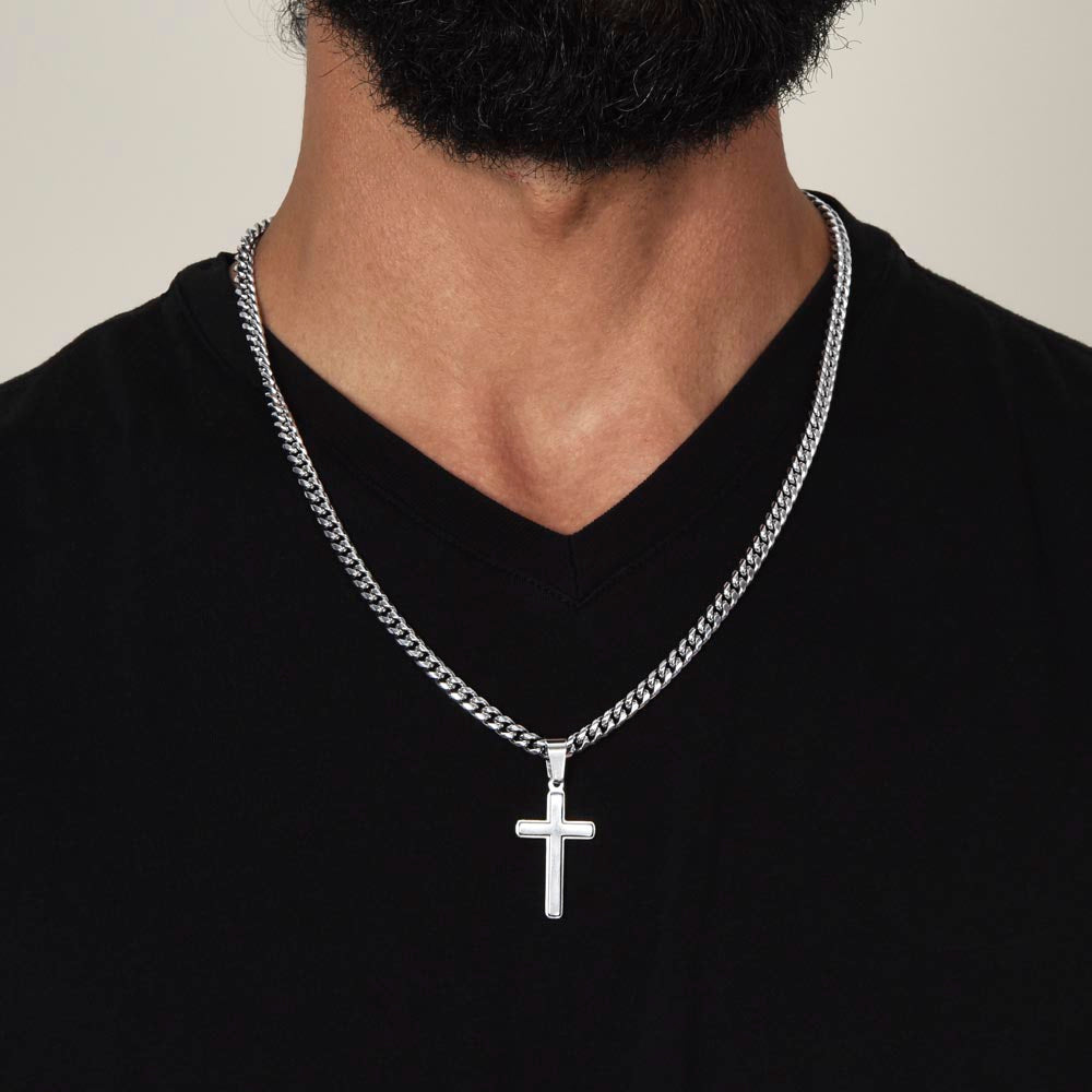 FC - Personalized Cross Cuban Link Chain