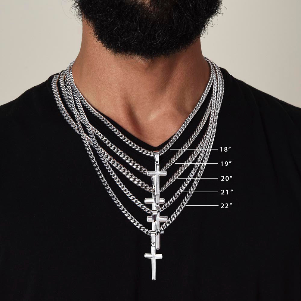 FC - Personalized Cross Cuban Link Chain