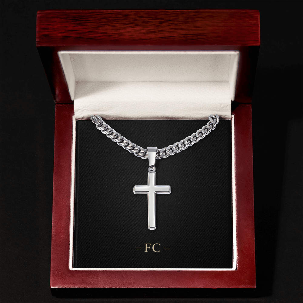 FC - Personalized Cross Cuban Link Chain