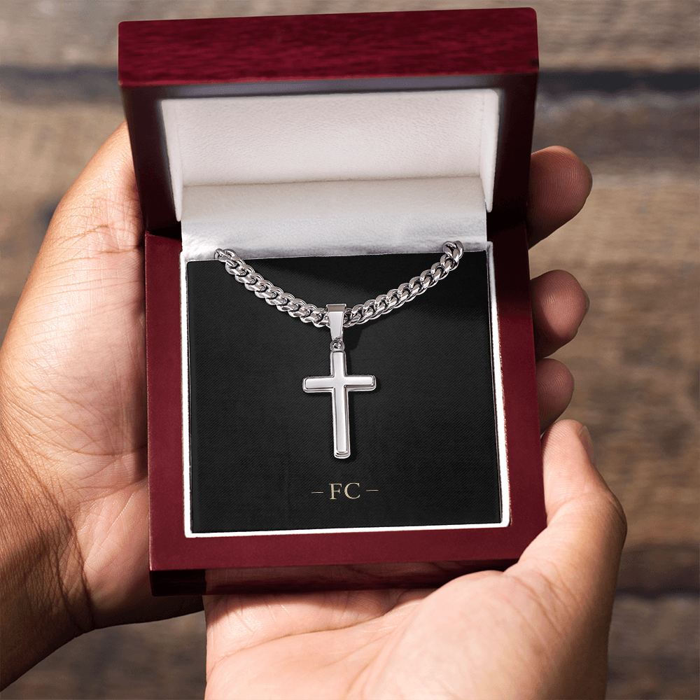 FC - Personalized Cross Cuban Link Chain