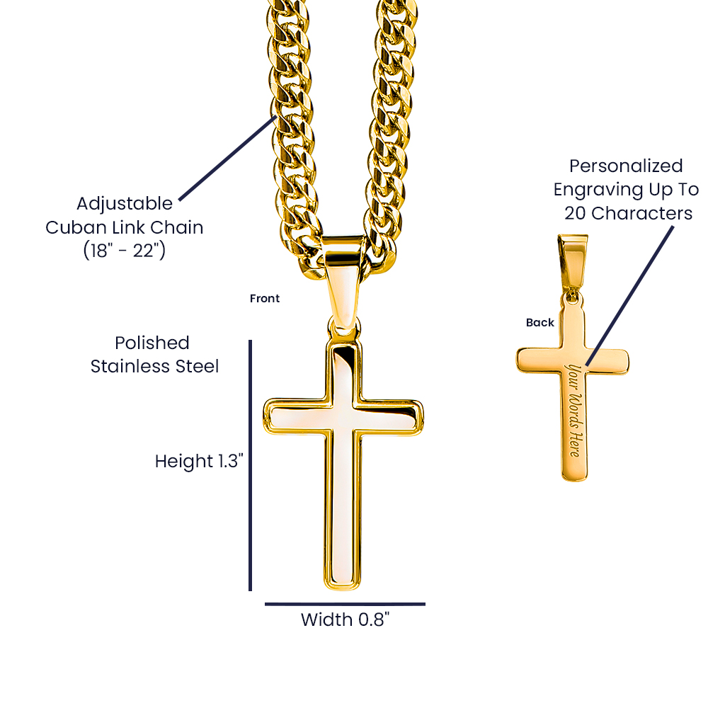 FC - Personalized Cross Cuban Link Chain