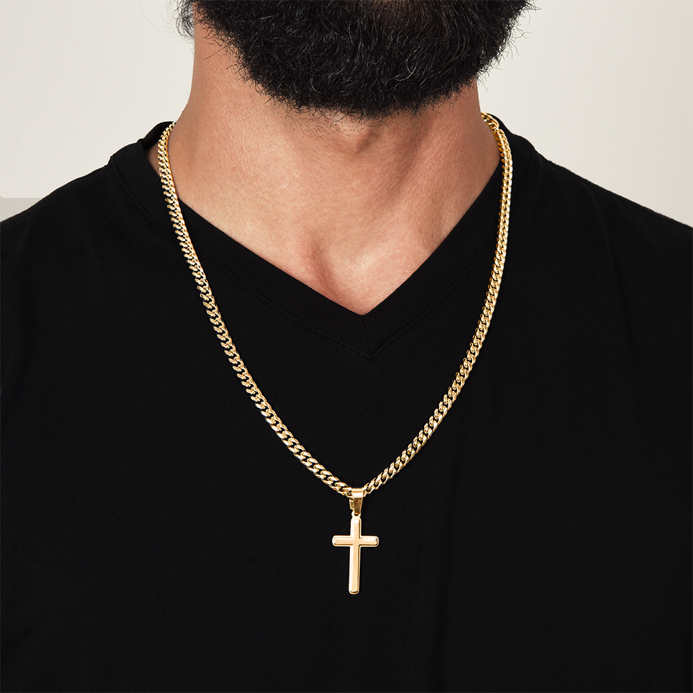 FC - Personalized Cross Cuban Link Chain