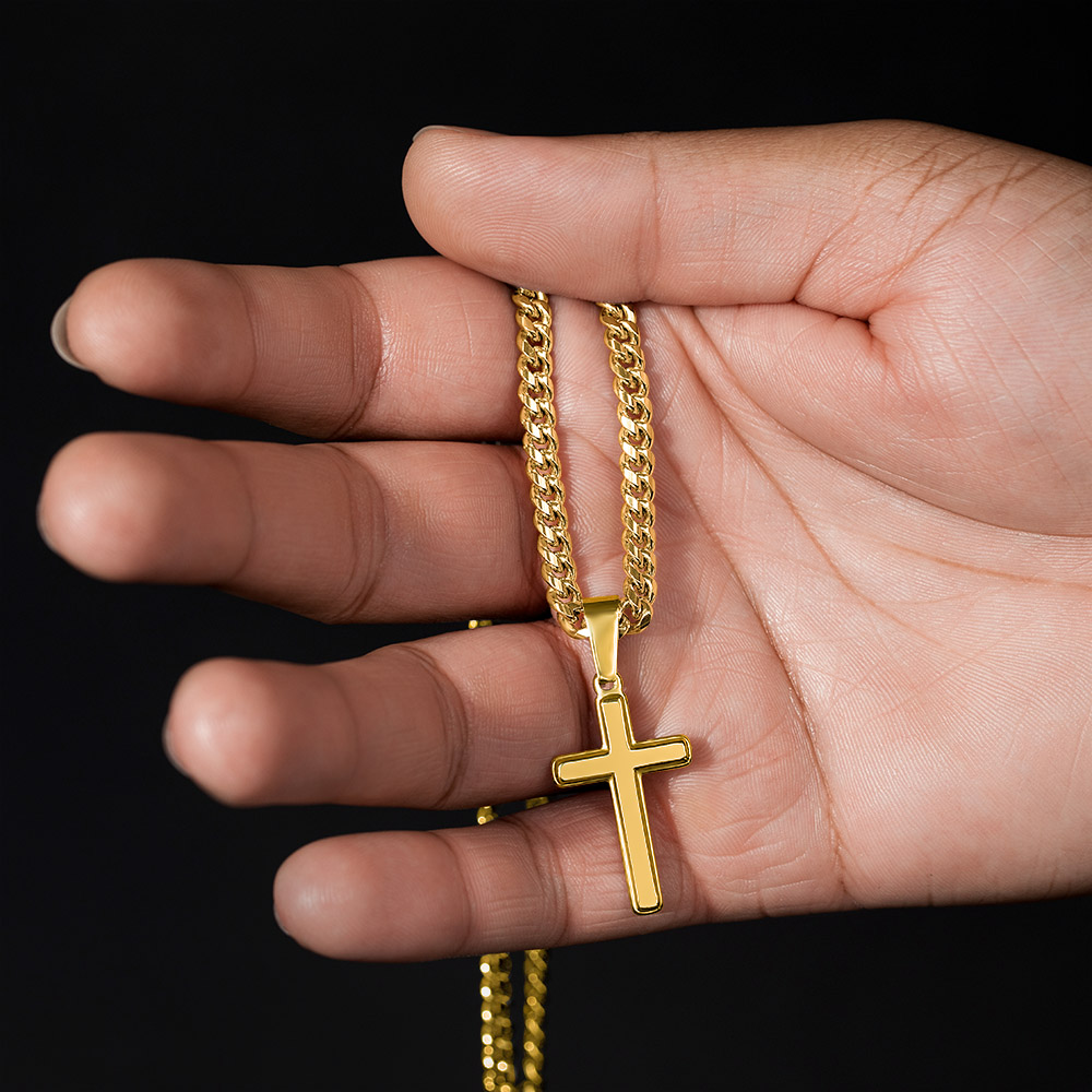 FC - Personalized Cross Cuban Link Chain