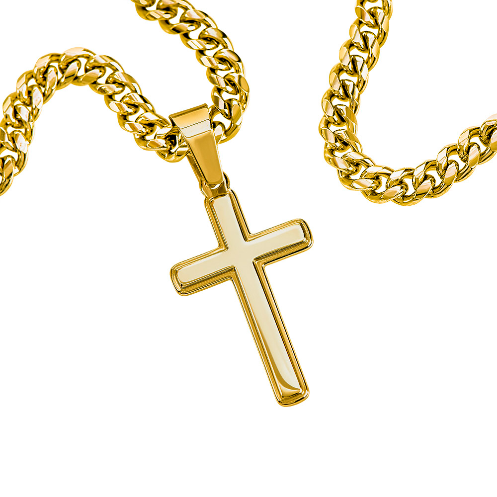 FC - Personalized Cross Cuban Link Chain