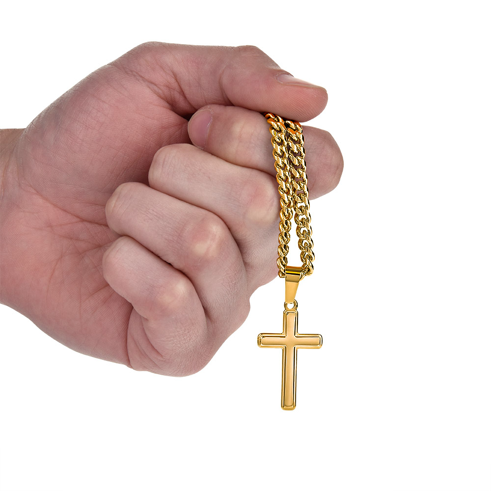 FC - Personalized Cross Cuban Link Chain