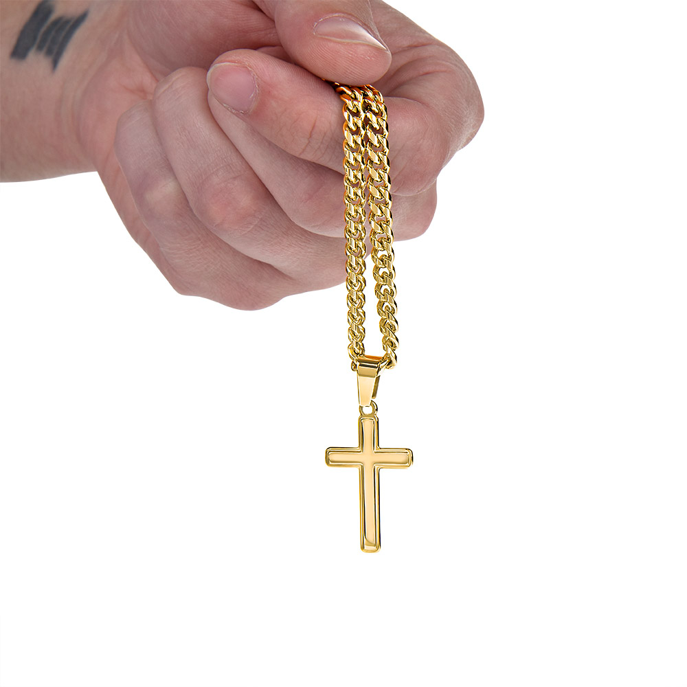 FC - Personalized Cross Cuban Link Chain