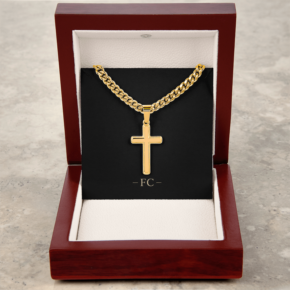FC - Personalized Cross Cuban Link Chain